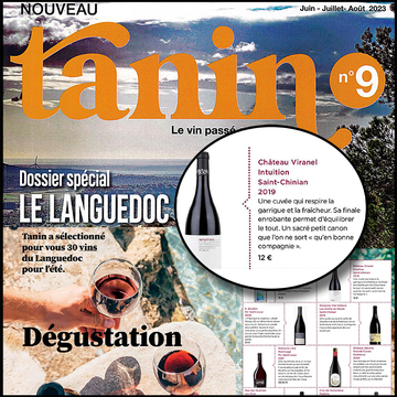 TANIN Juin 2023 - Intuition rouge 2019 / Saint-chinian (Languedoc)