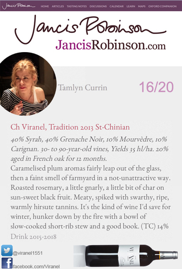 Jancis Robinson Tradition Red 2013
