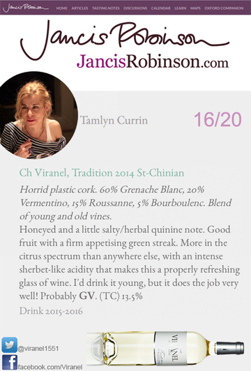 Jancis Robinson Tradition White 2014