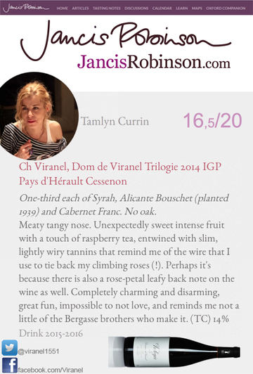 Jancis Robinson V de Viranel 2012