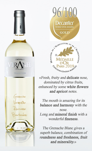 Paris CGA or DECANTER WWA 96 pts Trad Blanc mill 2018
