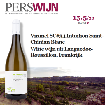 Le Viranel Intuition Saint-Chinian Blanc a reçu la note de 15,5/20 par le magazine Perswijn. Ce vin blanc du Languedoc-Roussillon séduit par sa fraîcheur et ses arômes floraux.